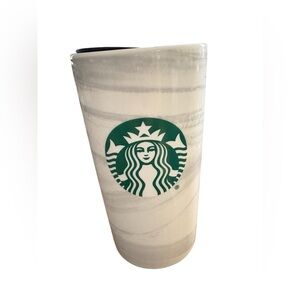 Starbucks Cream and Gray Swirl Tumbler
